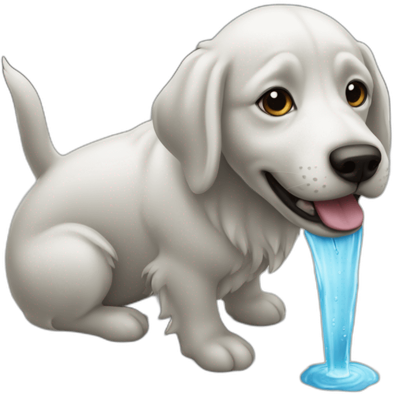 Un chien en eau emoji