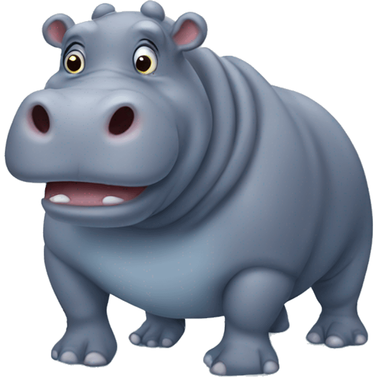 Hippo freezing emoji