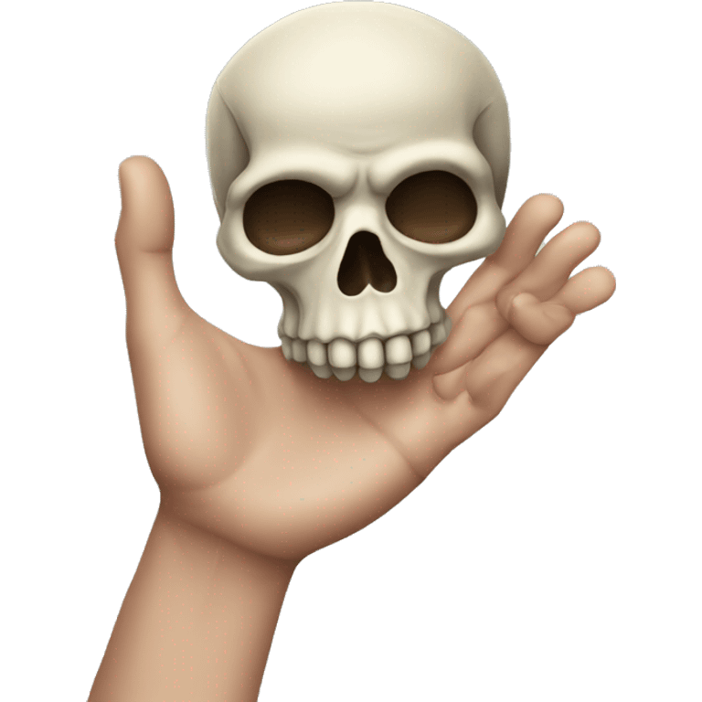 Skull hand emoji