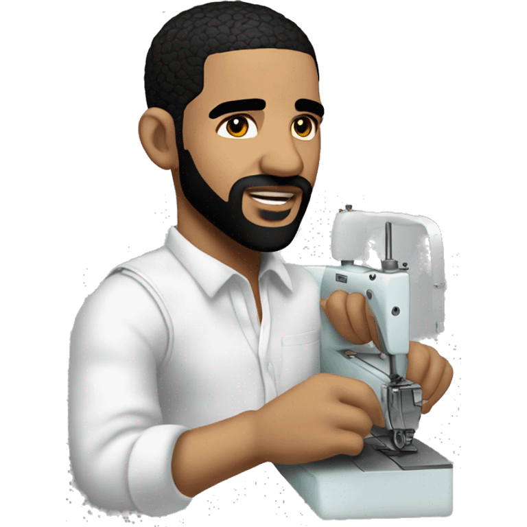 Drake sewing realistic detailed no flaws emoji