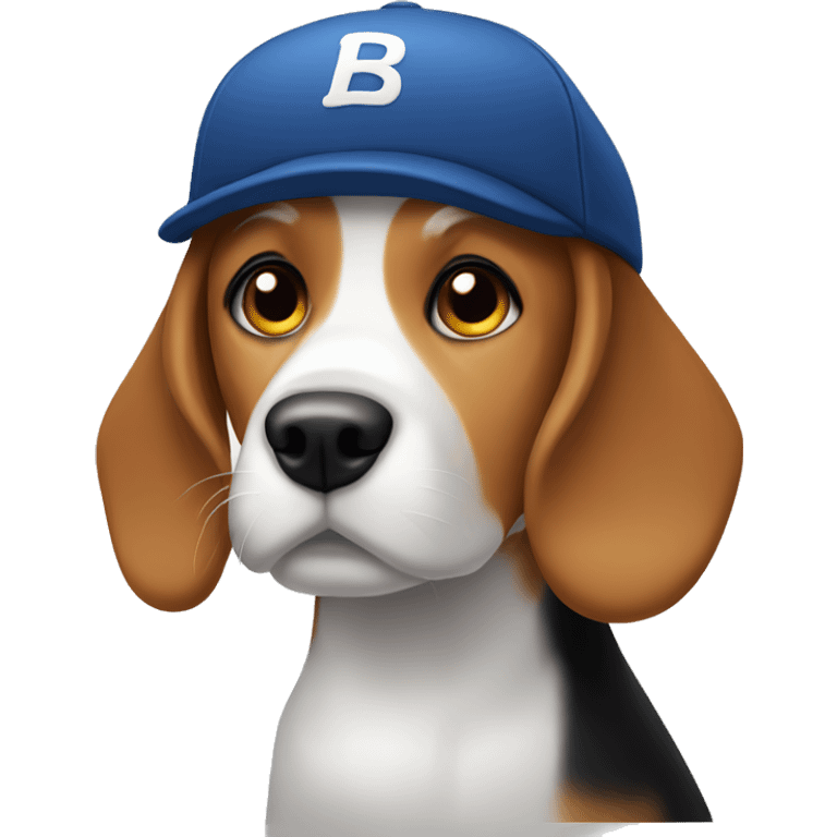 beagle in cap emoji