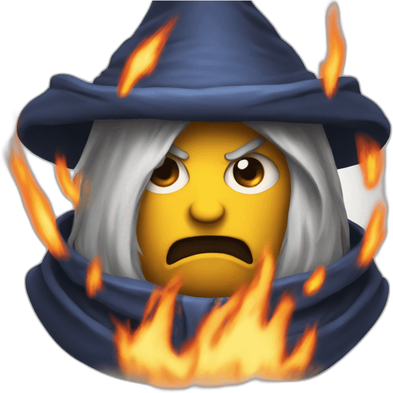 wizards face angry with fire eyes emoji