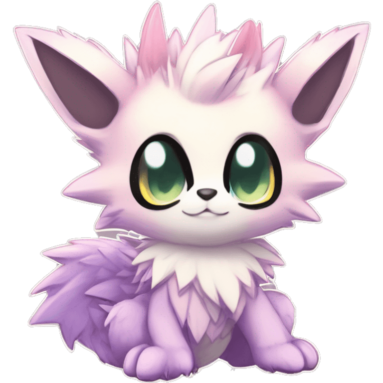 Anthro Scalie Spiky Cool Edgy Magical Shiny Colorful Pastel Sparkle Kemono-style Chibi Fantasy-Animal-Fakémon-Pokémon-Hybrid Fur Sona Aesthetic Full Body emoji