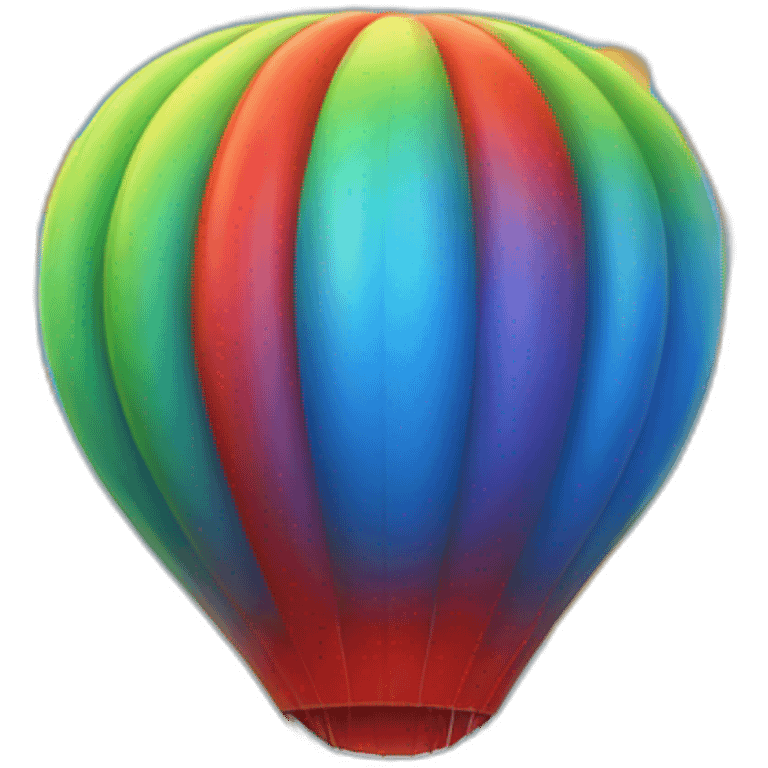 blue, red, green, yellow hot air balloon emoji