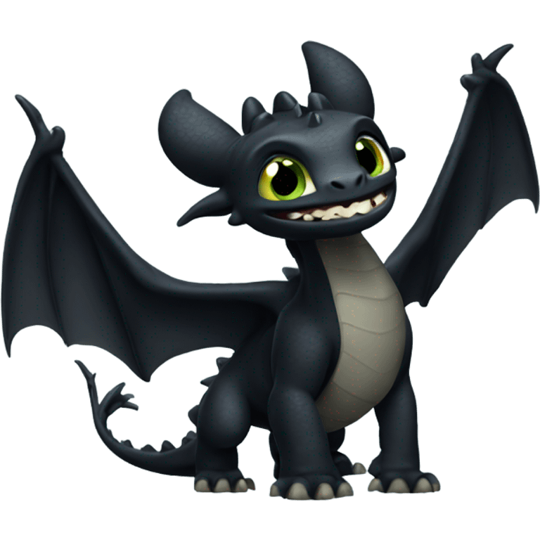 Toothless the dragon emoji