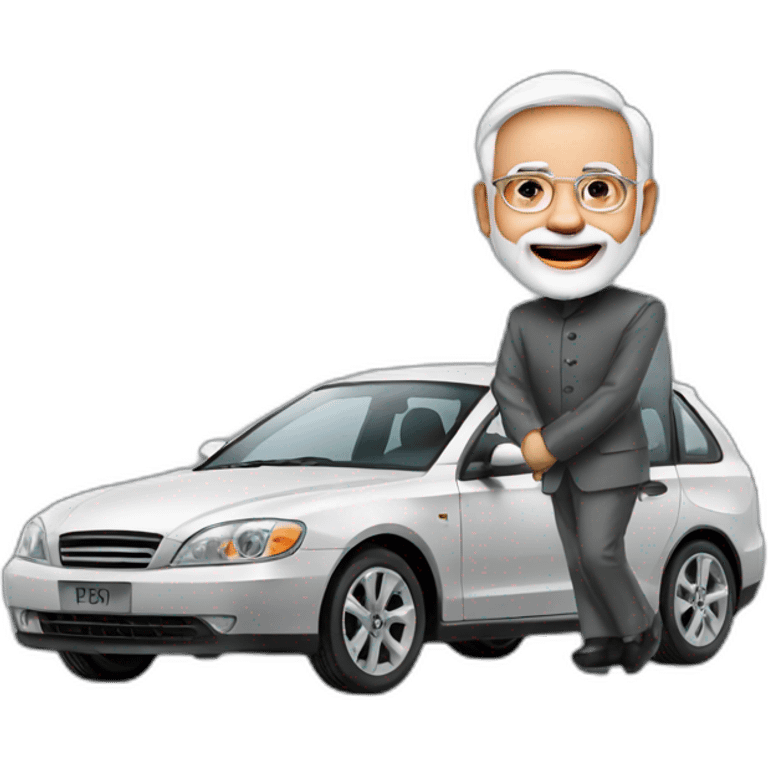 Modi with car emoji