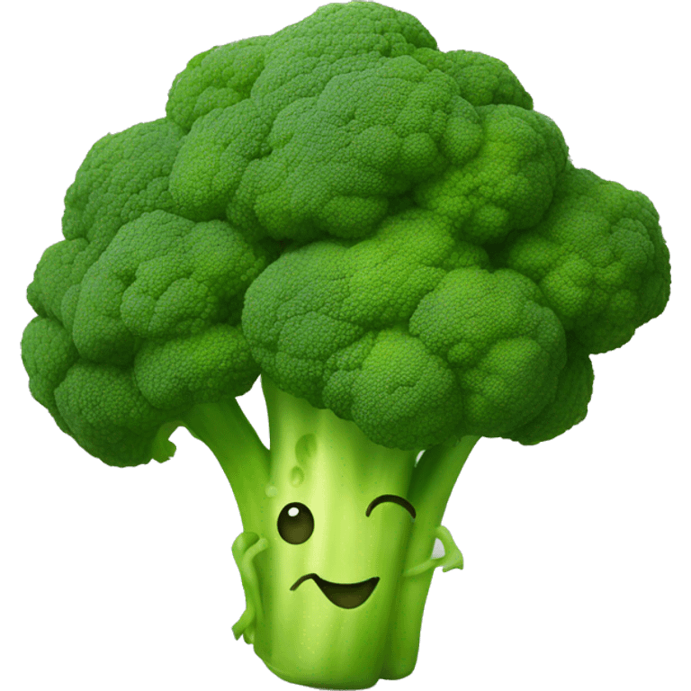 Broccoli and smileyface emoji