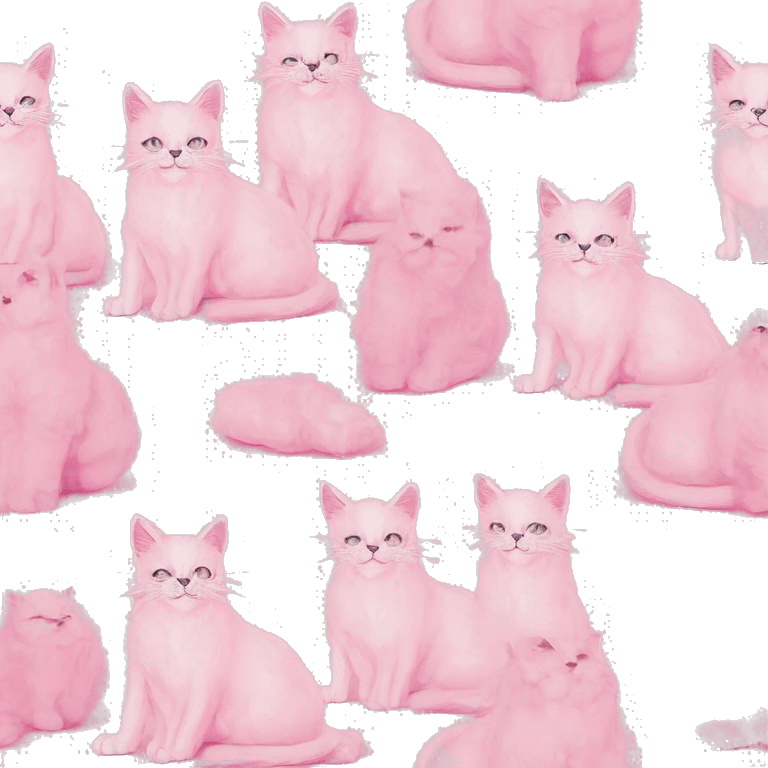 Cat pink emoji