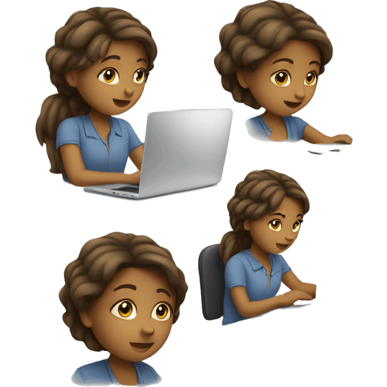 girl working on laptop emoji