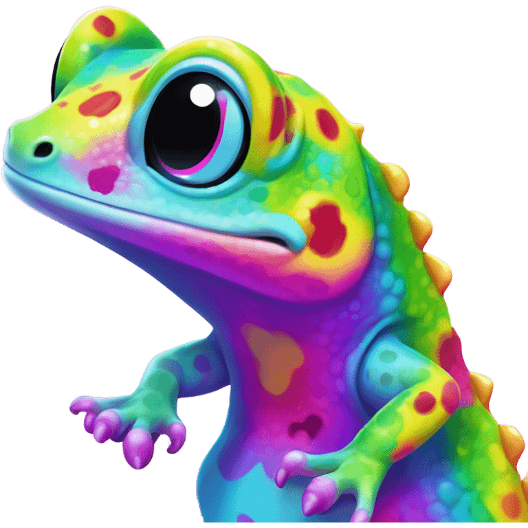 Lisa frank gecko ￼ emoji