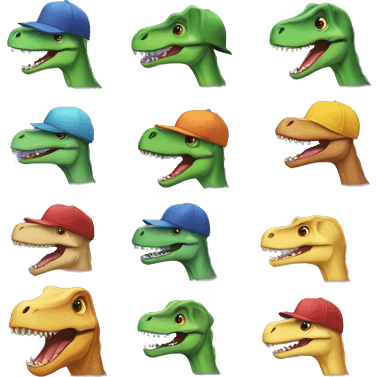 Dinosaures With a cap emoji