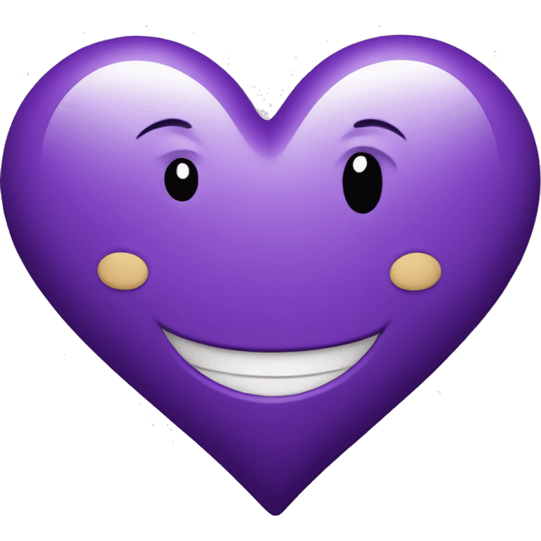 purple heart with smile emoji