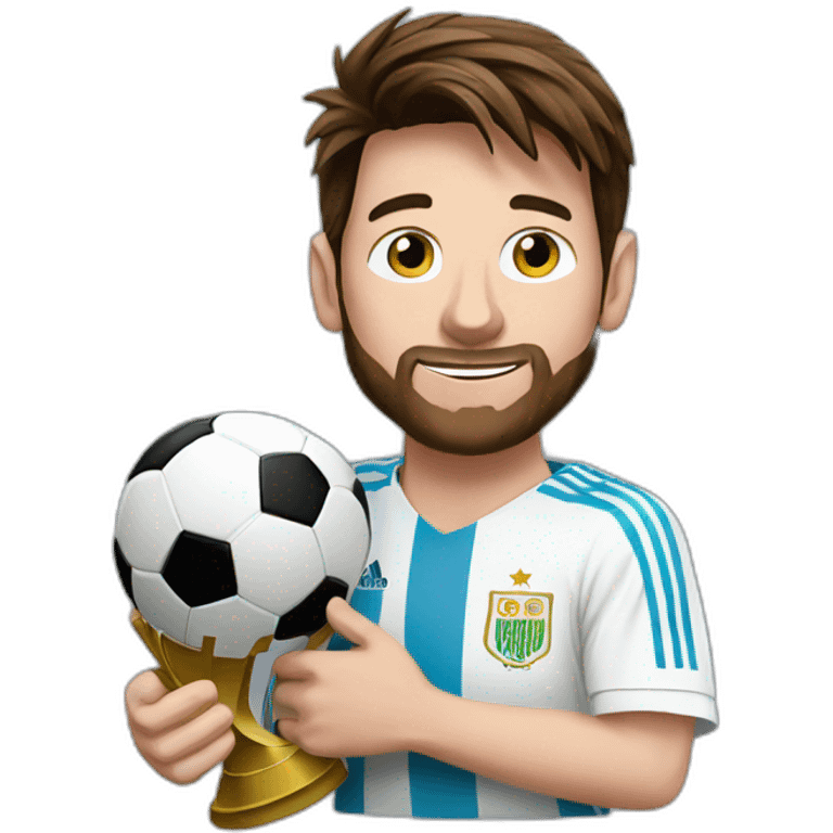 Messi carry the World Cup  emoji