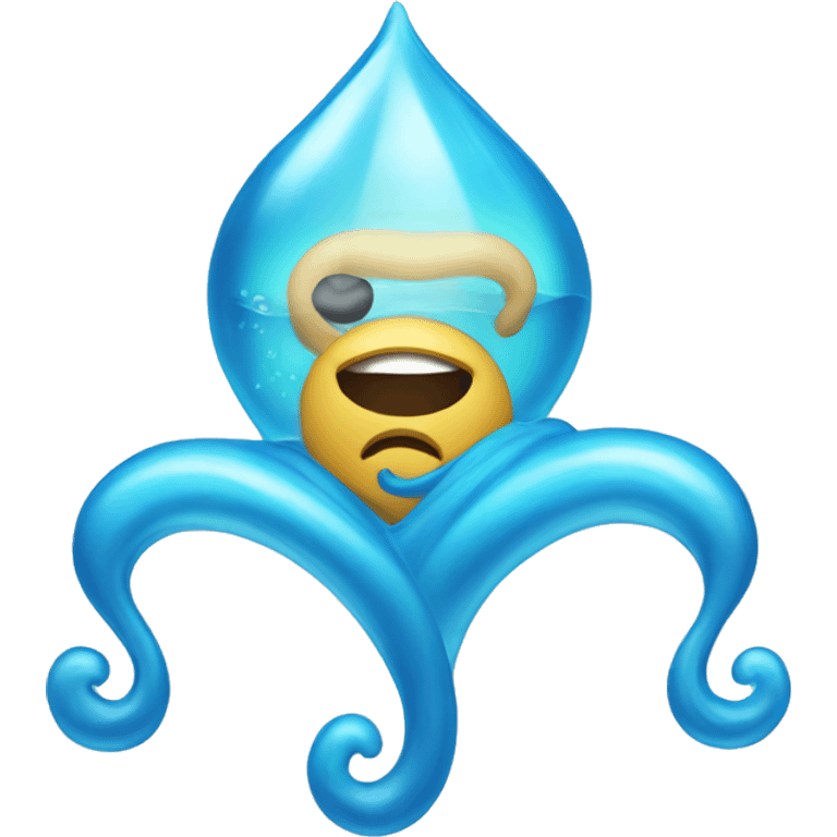 Blue Aquarius water symbol  emoji