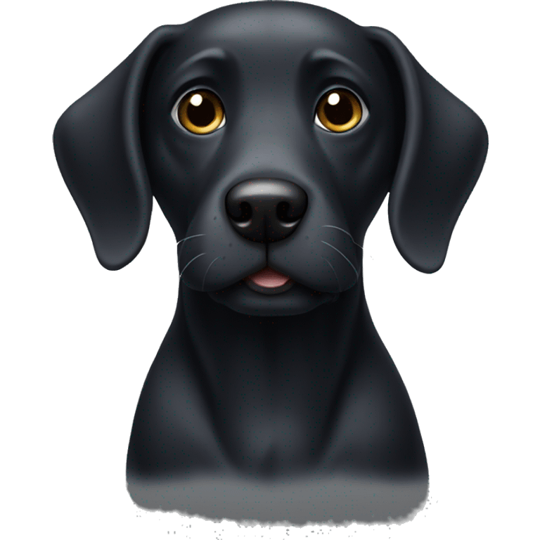 Black dog with grey snout emoji