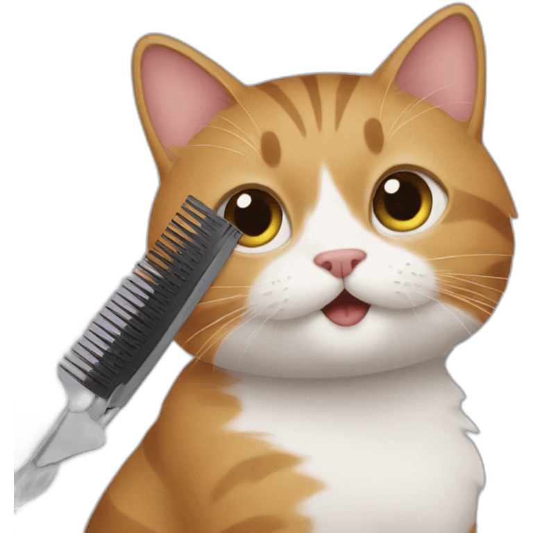 cat having a haircut emoji