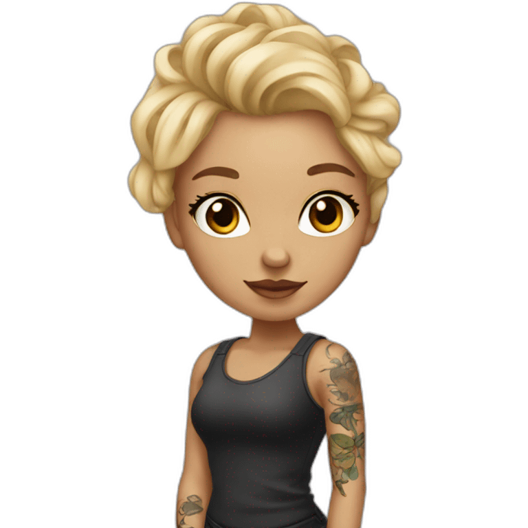 Tattoo artist blonde emoji