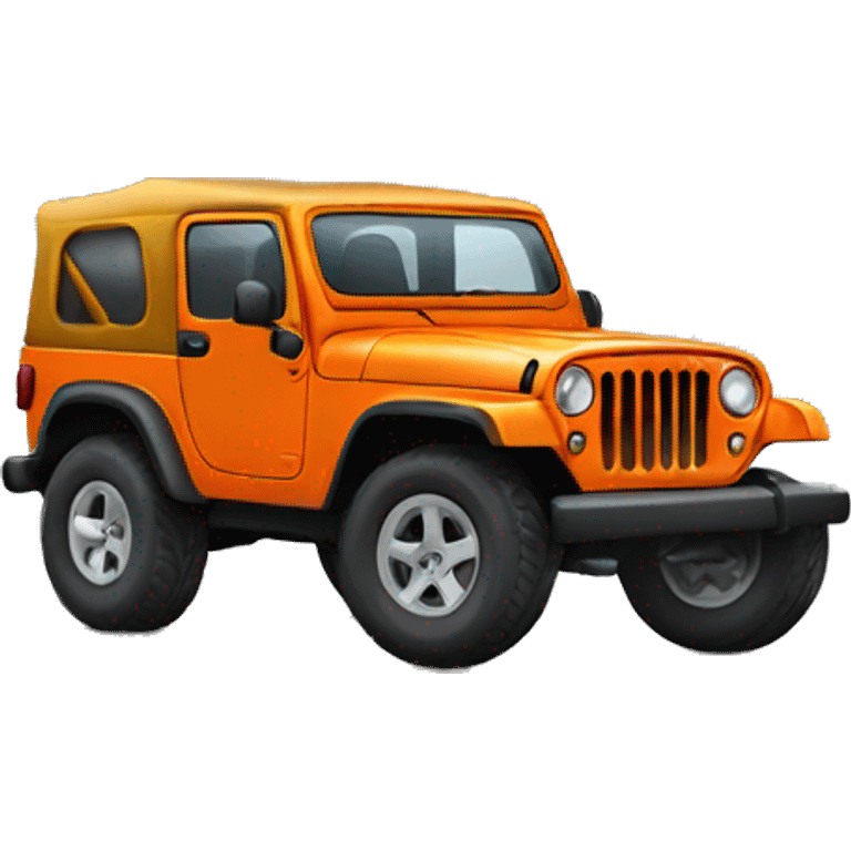 Orange jeep  emoji