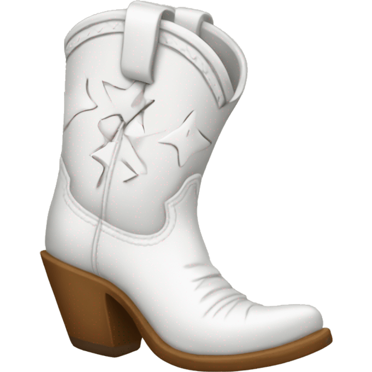 White cowgirl boot emoji