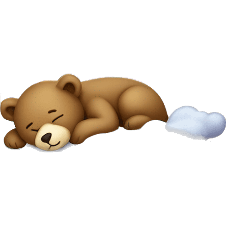 Teddy bear sleeping on the moon emoji