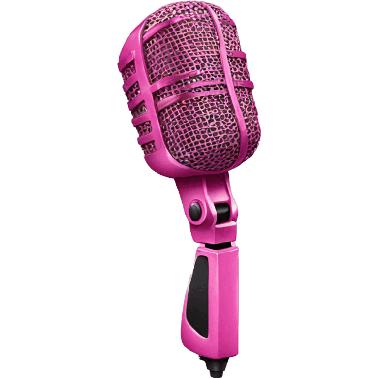 Pink mic emoji