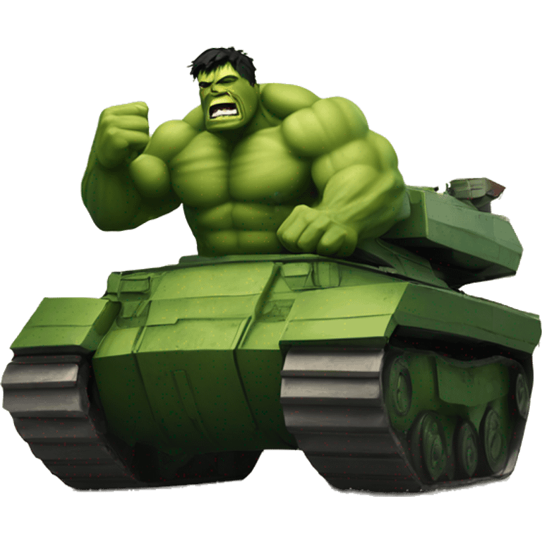 Hulk levantando un tanque emoji