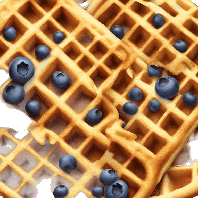 belgian waffles with blueberries emoji