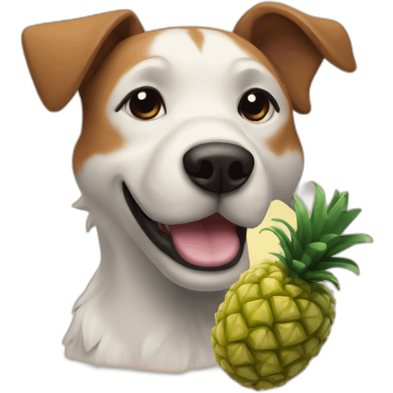 dog-with-a-pineaple emoji