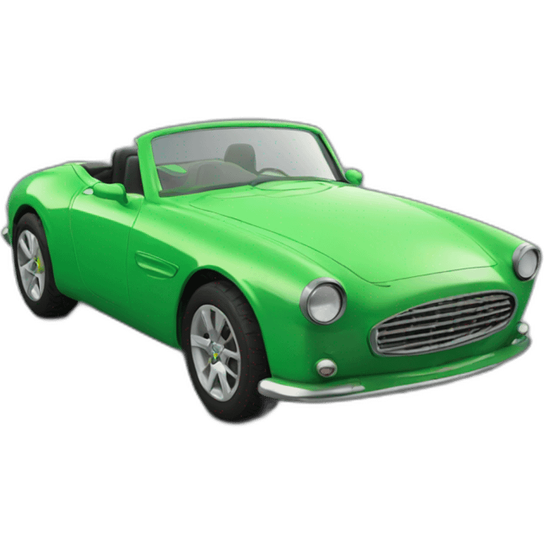 cool car green 3d emoji