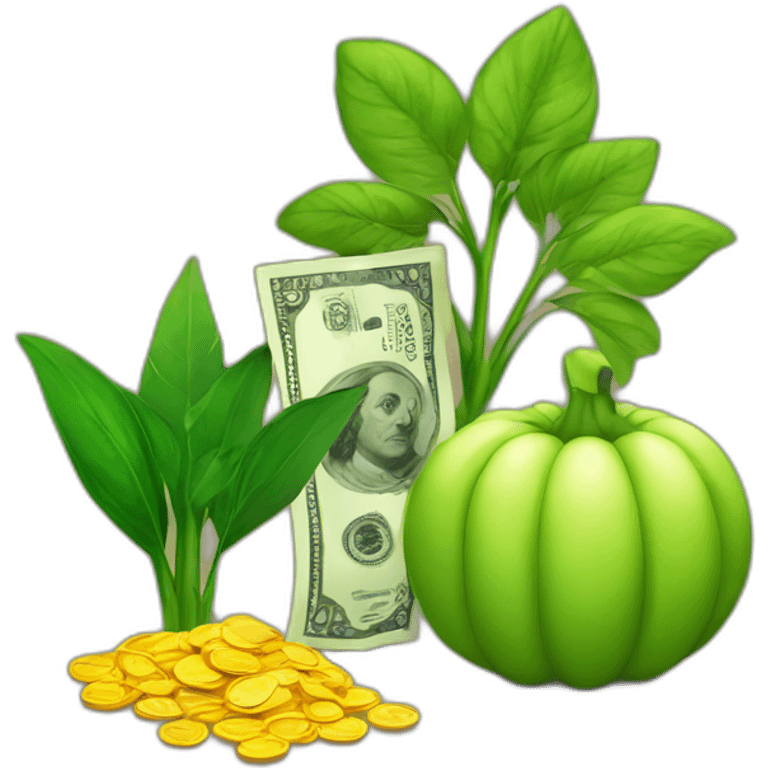 money and crops emoji