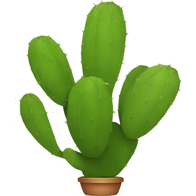 single flat Nopal without pot emoji