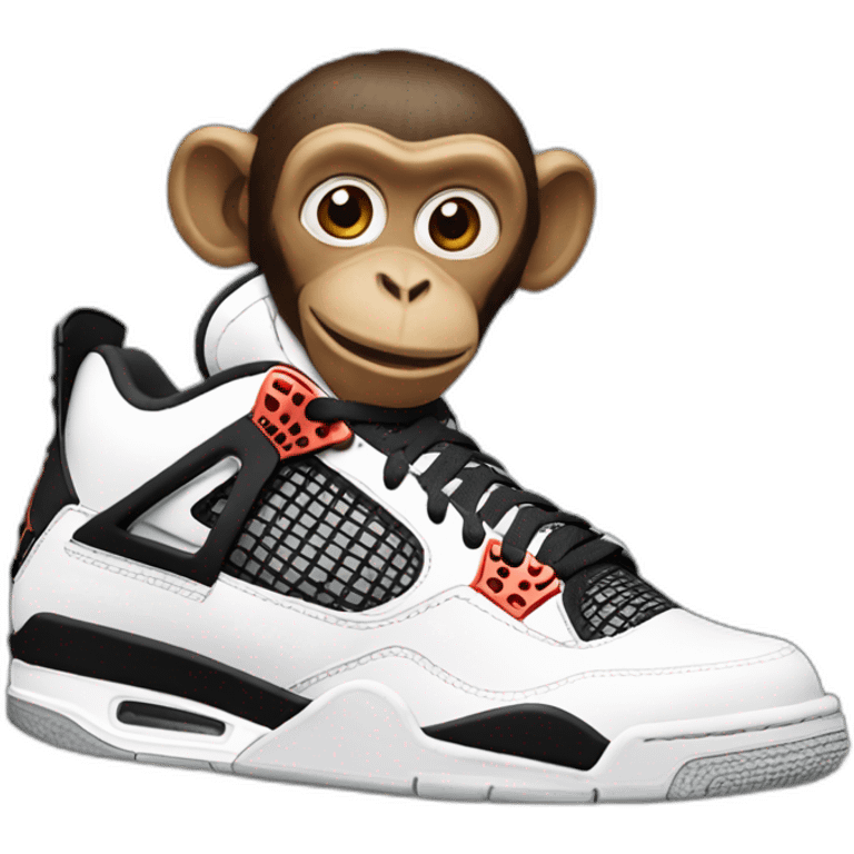 Monkey wearing Jordan 4 emoji