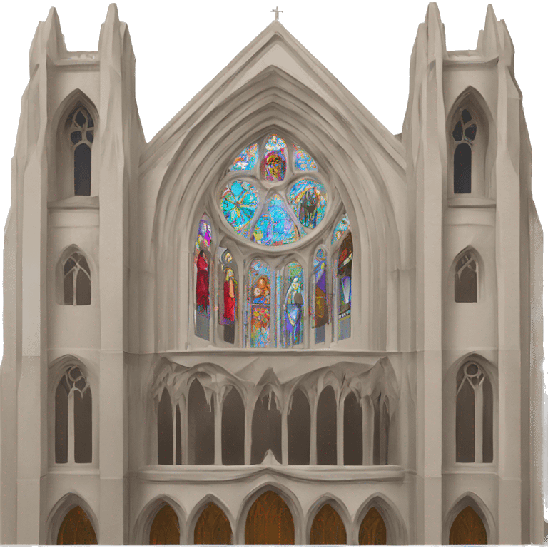 Cathedral with stained glass windows  emoji