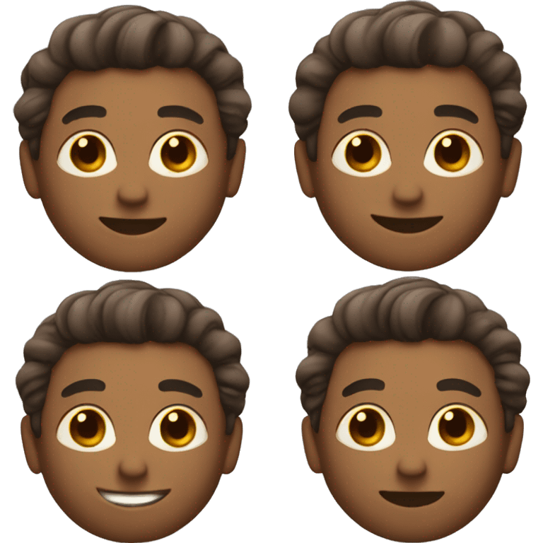 man with brown skin smile split hairsty emoji