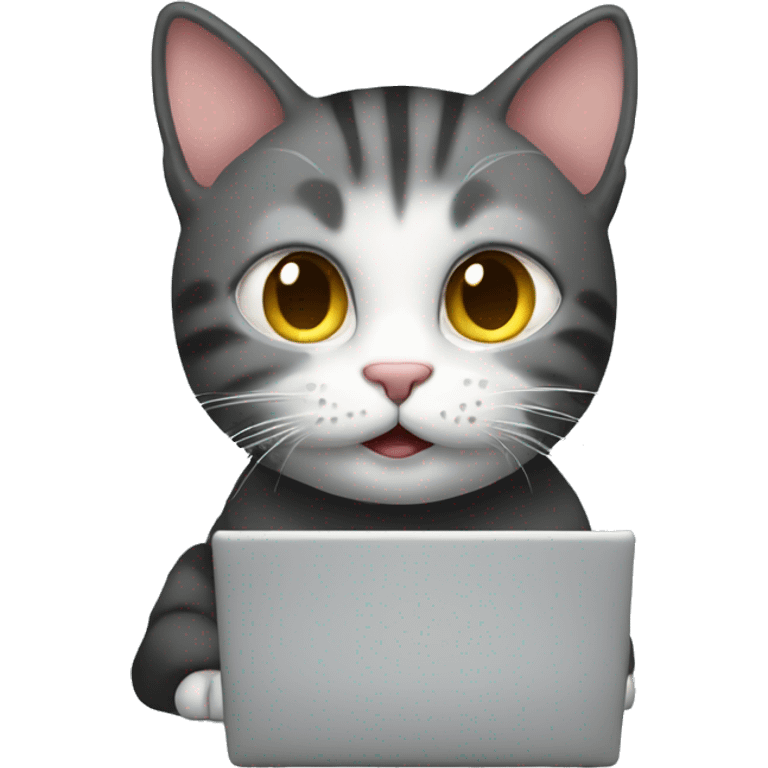 cat use computer emoji