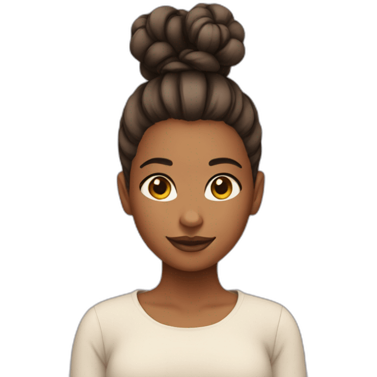 girl with a bun emoji