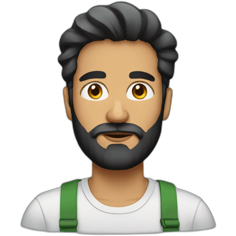 Bold pakistani man with beard emoji