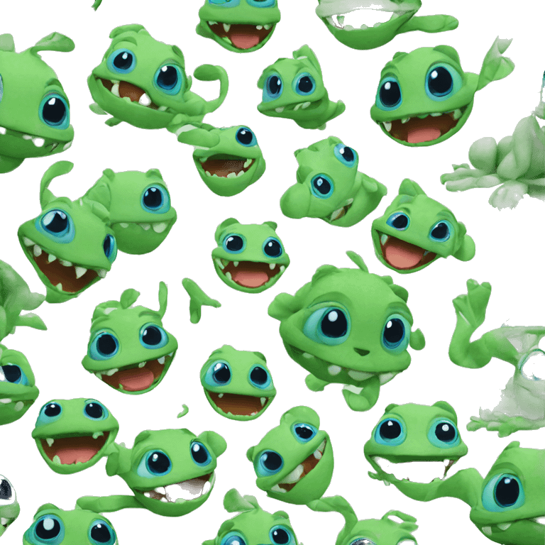 Stitch et grenouilles  emoji