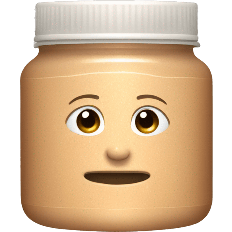 light brown body scrub pot without face emoji