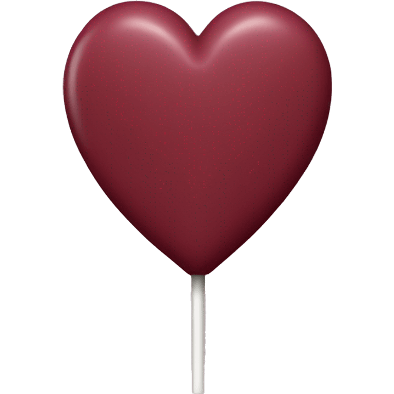 Burgundy heart lollipop emoji