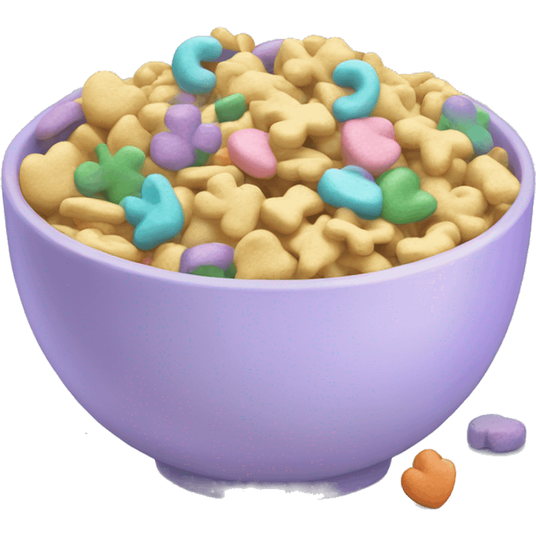 Pastel bowl full of Lucky charms  emoji