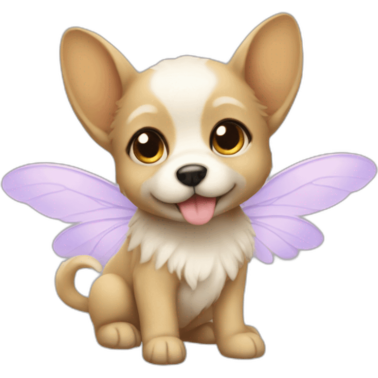 fairy puppy with wings emoji