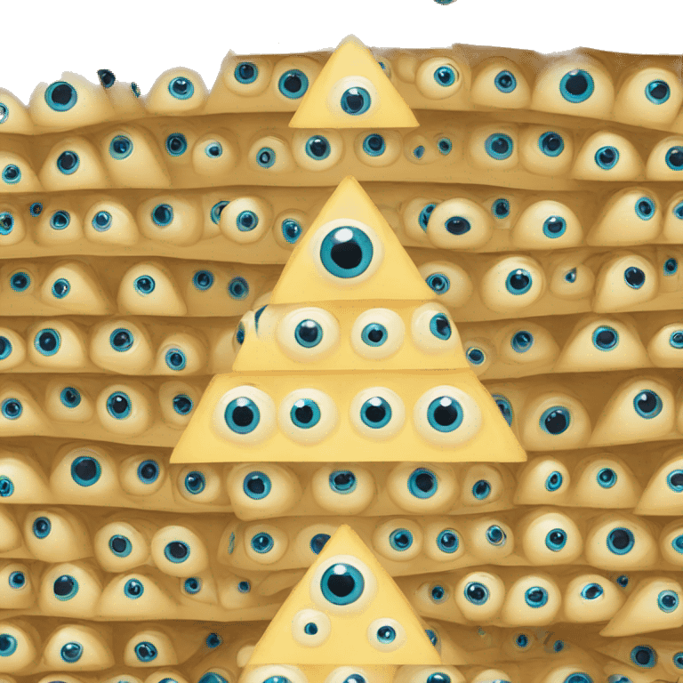 Stacked pyramid of eyeballs  emoji