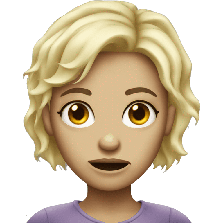 blonde zombie short hair emoji