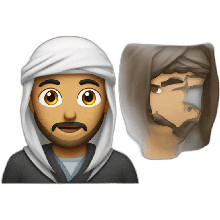 Un arabe qui embrasse une belge emoji