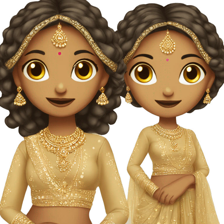 Desi girl in a glamorous sharara  emoji