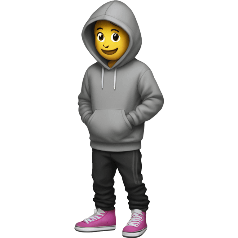 Skater in hoodie emoji