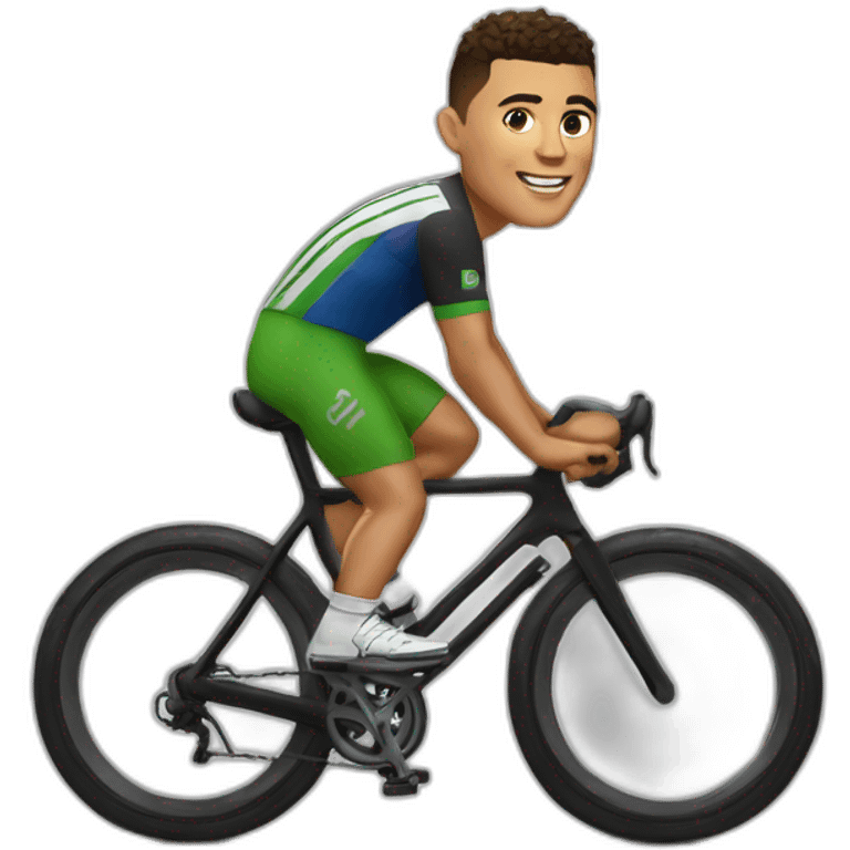 Ronaldo sur un vélo emoji