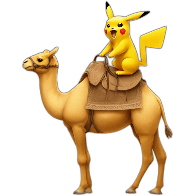 pikachu on a camel emoji