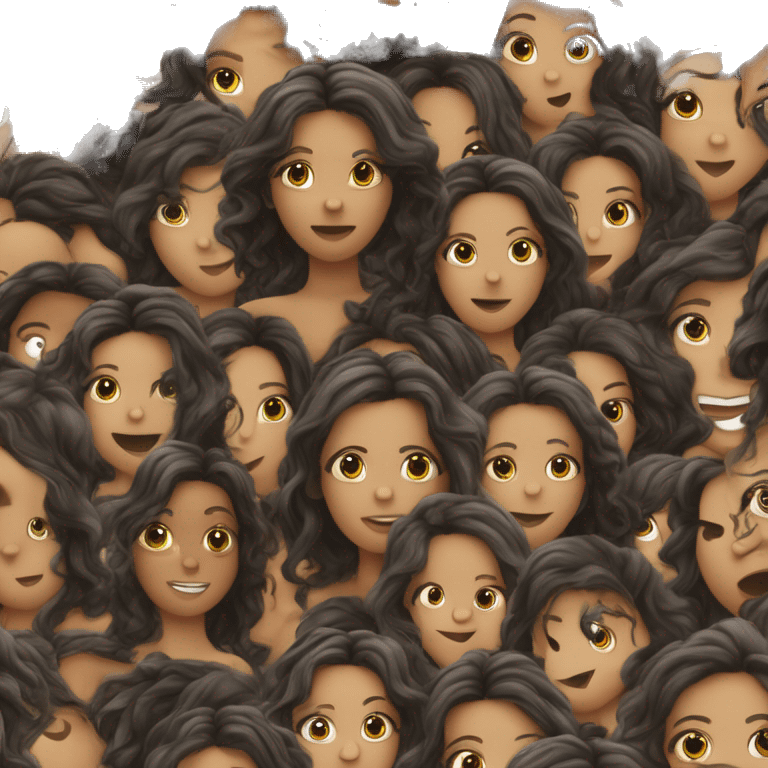 Mulher de cabelo loiro escuro liso longo segurando um olinho emoji